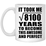 90th Birthday Took Square Root of 8100 Years To Awesome - 11oz Coffee Mug