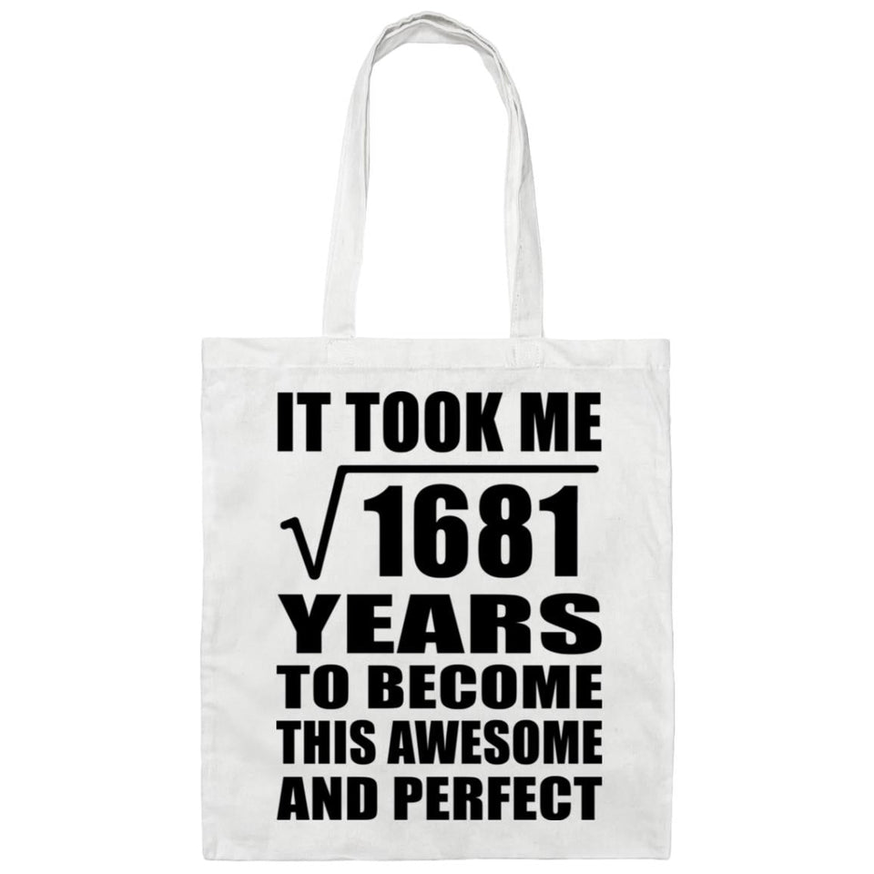 41st Birthday Took Square Root of 1681 Years To Awesome - Tote Bag White