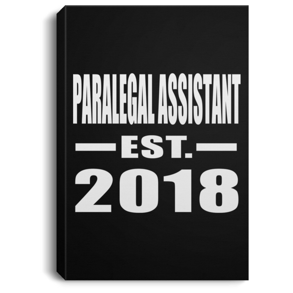 Paralegal Assistant Established EST. 2018 - Canvas Portrait
