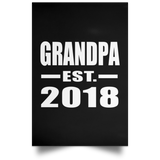 Grandpa Established EST. 2018 - Poster Portrait