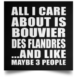All I Care About Is Bouvier Des Flandres - Poster Square