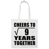 3rd Anniversary Cheers To Square Root of 9 Years Together - Tote Bag White