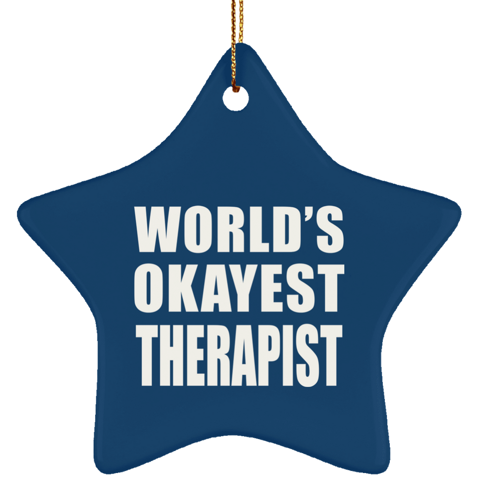 World's Okayest Therapist - Star Ornament
