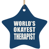 World's Okayest Therapist - Star Ornament