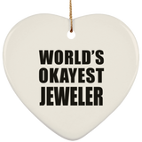 World's Okayest Jeweler - Heart Ornament