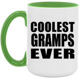 Coolest Gramps Ever - 15oz Accent Mug Green