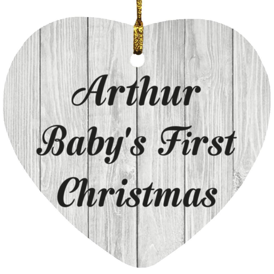 Arthur Baby's First Christmas - Heart Ornament F