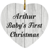 Arthur Baby's First Christmas - Heart Ornament F