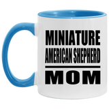 Miniature American Shepherd Mom - 11oz Accent Mug Blue