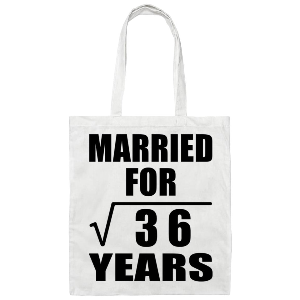 6th Anniversary Married For Square Root of 36 Years - Tote Bag White