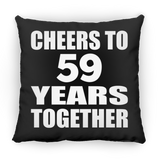 59th Anniversary Cheers To 59 Years Together - Throw Pillow Black
