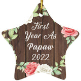 First Year As Papaw 2022 - Star Ornament A