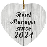 Hotel Manager Since 2024 - Heart Ornament F