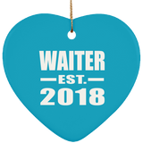 Waiter Established EST. 2018 - Heart Ornament