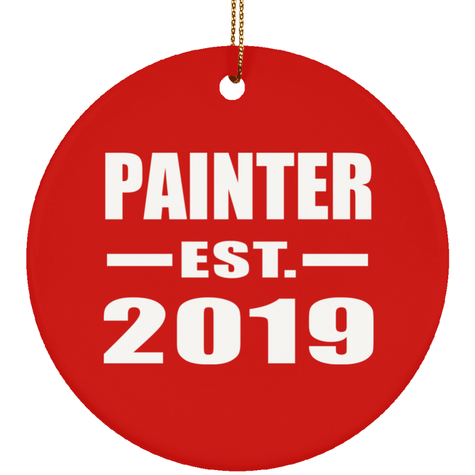Painter Established EST. 2019 - Circle Ornament