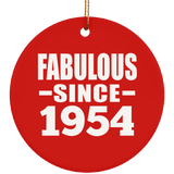 70th Birthday Fabulous Since 1954 - Circle Ornament