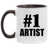 Number One #1 Artist - 11oz Accent Mug Black