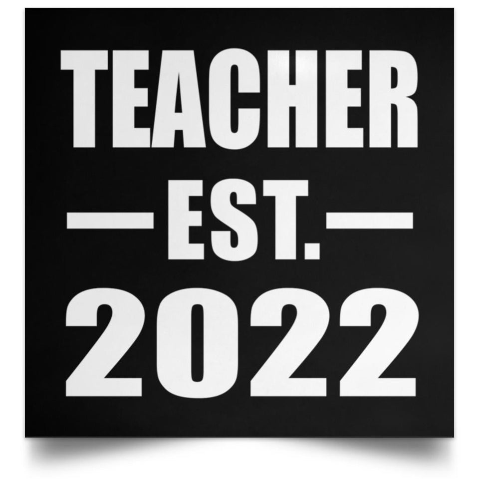 Teacher Established EST. 2022 - Poster Square