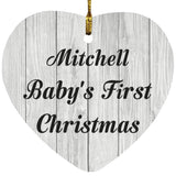 Mitchell Baby's First Christmas - Heart Ornament F