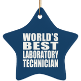 World's Best Laboratory Technician - Star Ornament