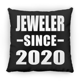 Jeweler Since 2020 - Throw Pillow Black