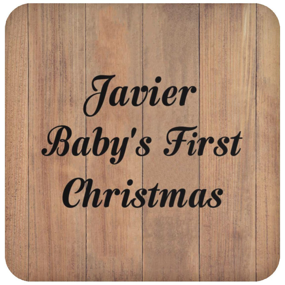 Javier Baby's First Christmas - Drink Coaster C