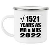 39th Anniversary Square Root of 1521 Years As Mr & Mrs 2022 - 12oz Camping Mug