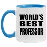 World's Best Professor - 11oz Accent Mug Blue