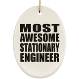Most Awesome Stationary Engineer - Oval Ornament