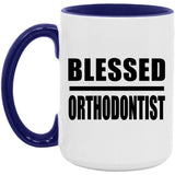 Blessed Orthodontist - 15oz Accent Mug Purple