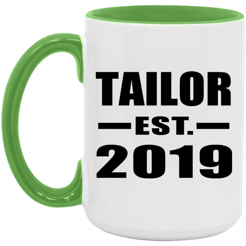 Tailor Established EST. 2019 - 15oz Accent Mug Green