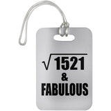 39th Birthday Square Root of 1521 & Fabulous - Luggage Bag Tag