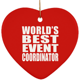 World's Best Event Coordinator - Heart Ornament