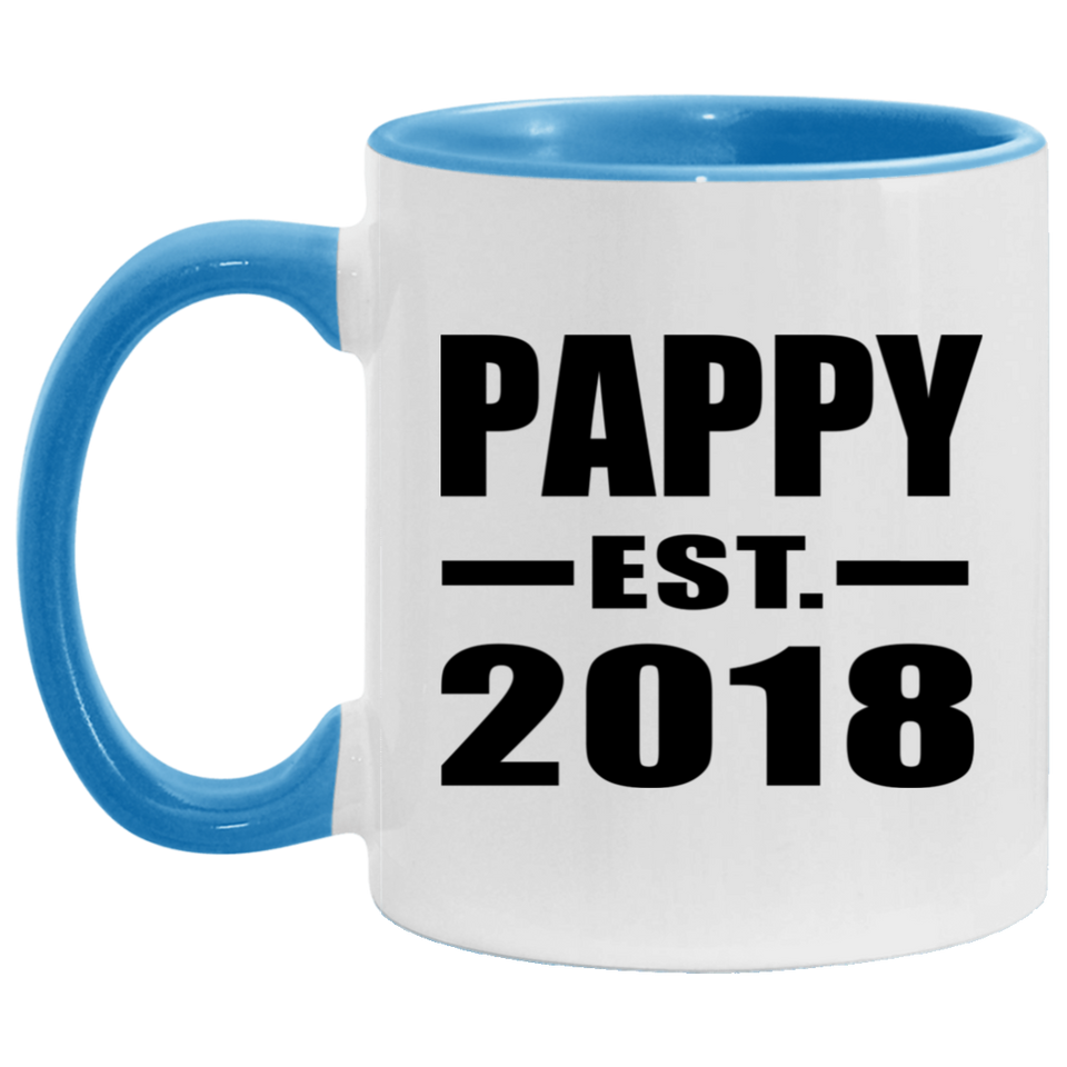 Pappy Established EST. 2018 - 11oz Accent Mug Blue