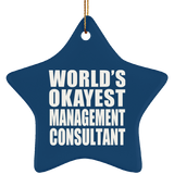 World's Okayest Management Consultant - Star Ornament