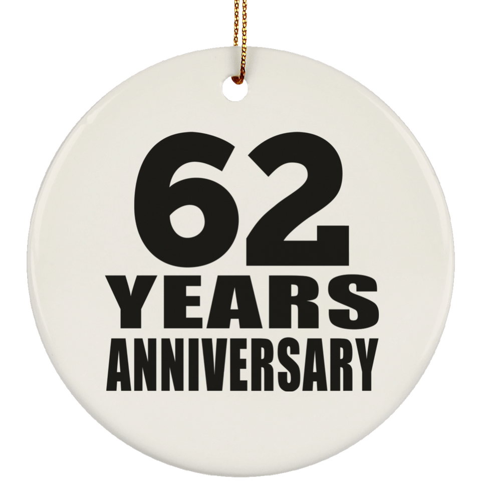 62nd Anniversary 62 Years - Circle Ornament