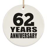 62nd Anniversary 62 Years - Circle Ornament