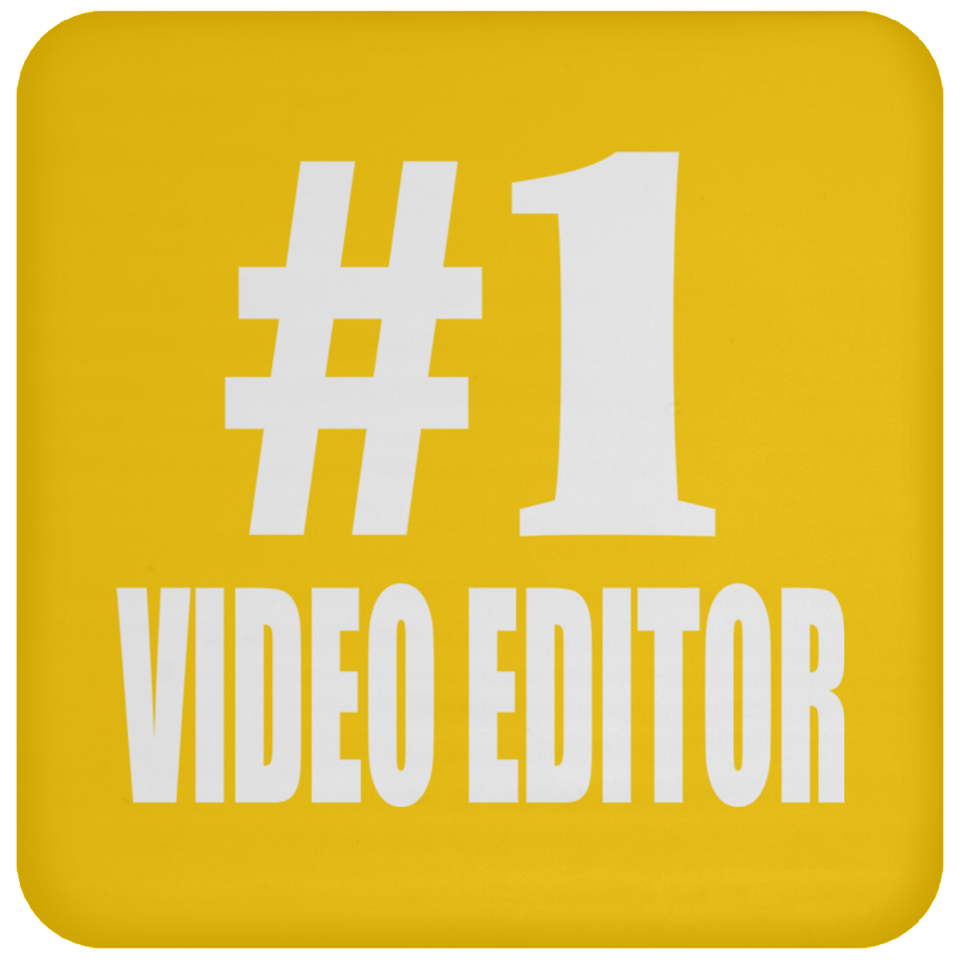 Number One #1 Video Editor - Drink Coaster