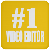Number One #1 Video Editor - Drink Coaster
