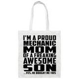 Proud Mechanic Mom Of Awesome Son - Tote Bag White