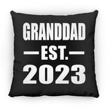 Granddad Established EST. 2023 - Throw Pillow Black