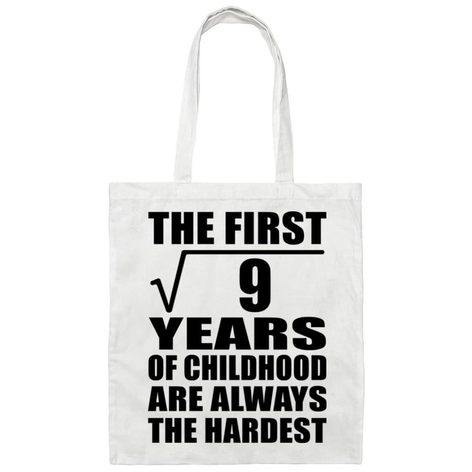 3rd Birthday Square Root of 9 Years of Childhood - Tote Bag White