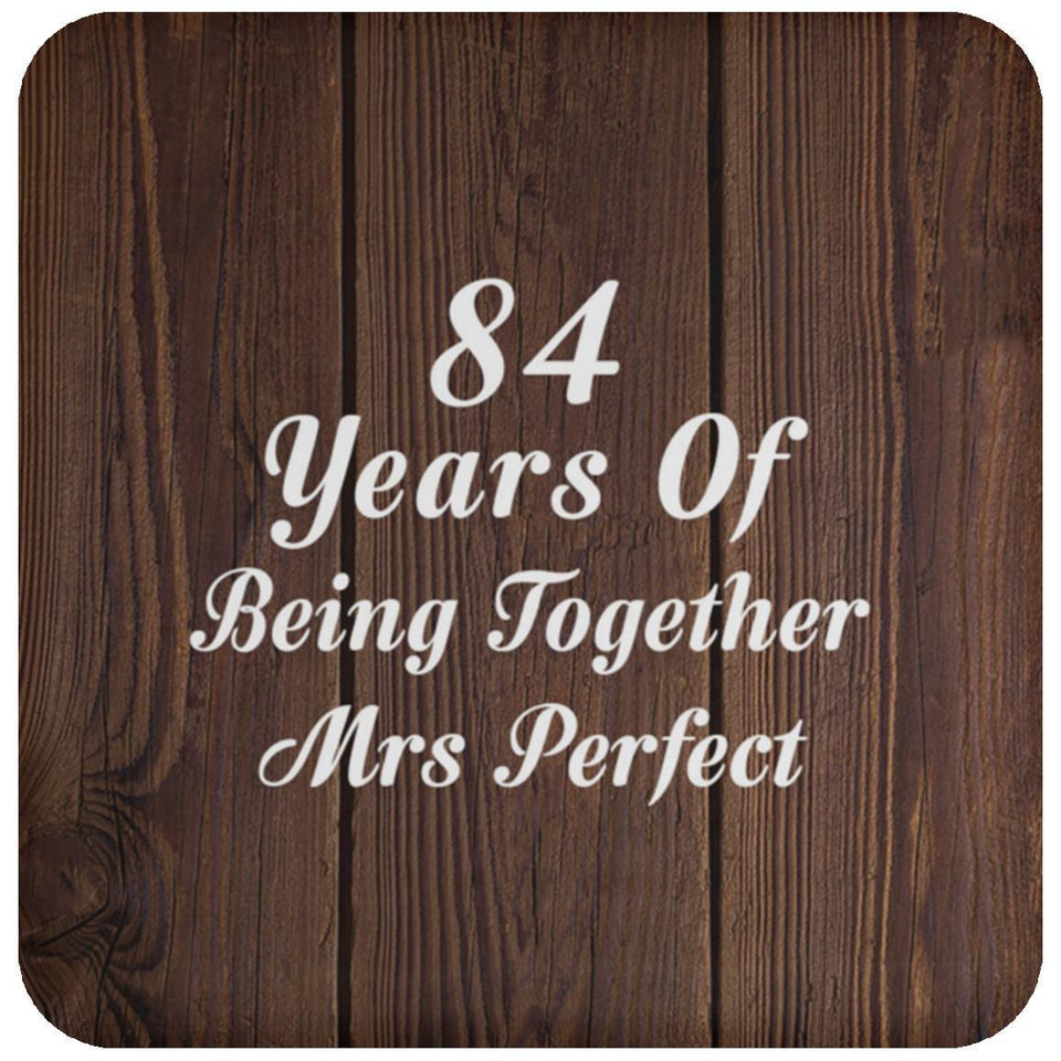 84th Anniversary 84 Years Of Being Mrs Perfect - Drink Coaster D