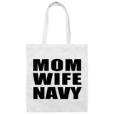 Mom Wife Navy - Tote Bag White
