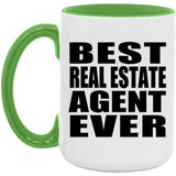 Best Real Estate Agent Ever - 15oz Accent Mug Green