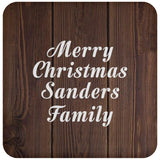 Merry Christmas Sanders Family - Drink Coaster D