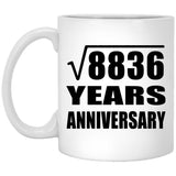 94th Anniversary Square Root of 8836 Years Anniversary - 11oz Coffee Mug