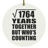 42nd Anniversary Square Root of 1764 Years Who's Counting - Circle Ornament