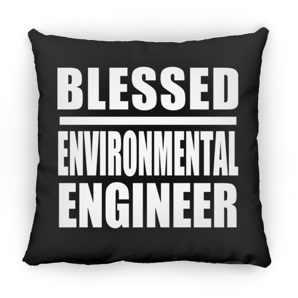 Blessed Environmental Engineer - Throw Pillow Black