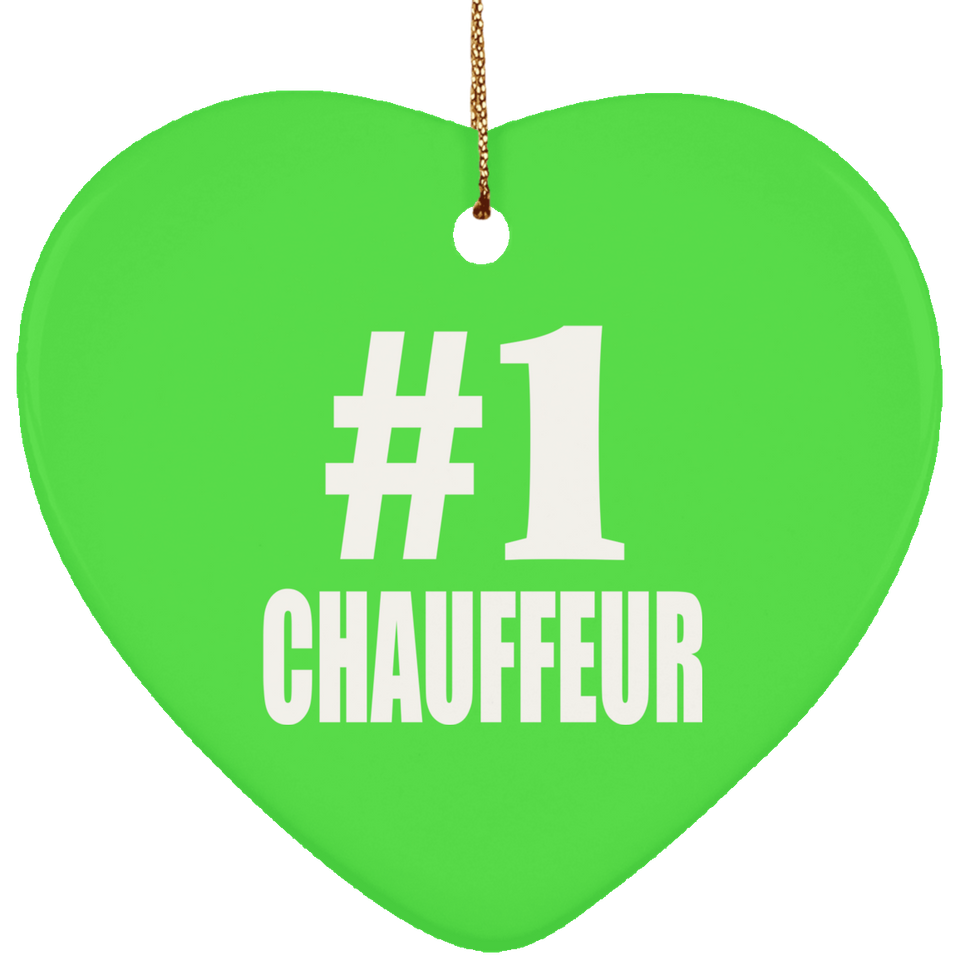 Number One #1 Chauffeur - Heart Ornament